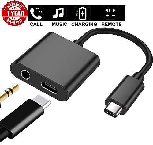 USB C/Type C to 3.5mm Aux Audio Headphone Charger and Music Jack Adapter Pixel 2/2XL/3/3XL Esential and so on Type c Products