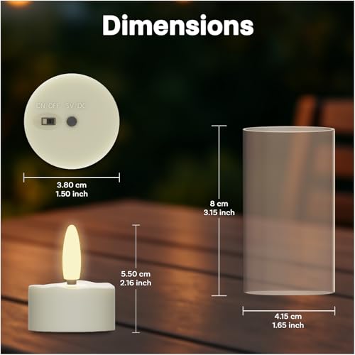 Bougies LED rechargeable MMOBIEL lot de 12 chauffe-plat avec télécommande
