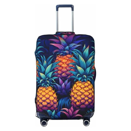 Pineapples Luggage Cover Washable Elastic Suitcase Cover Anti-Scratch Travel Luggage Protector Covers for Kids Adult M fits 22-24 inch Suitcase