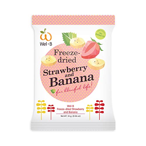 Wel.B Freeze Dried Strawberry & Banana Pack of 6