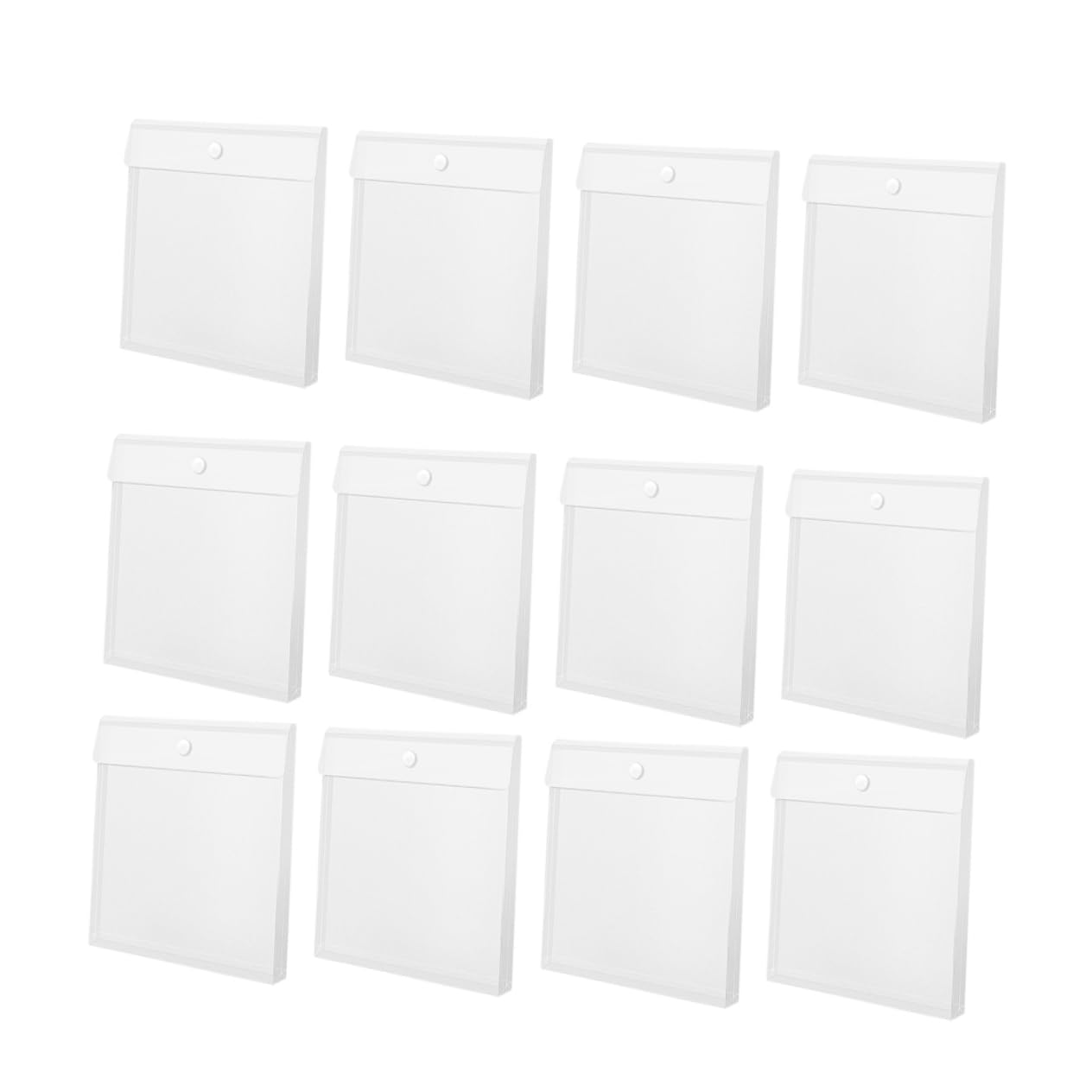 VILLCASE Convenient Paper Storage Bag 12pcs Plastic Envelopes for Documents Stamp Storage Craft Paper Organization