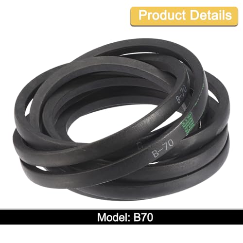 Image of uxcell 3pcs B70 Classic Wrapped V-Belt, 73 inch Outer Circ B Profile V-Belt