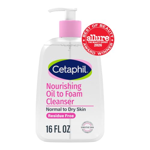 Cetaphil Nourishing Oil to Foam Facial Cleanser, Dry Skin, 16oz - image 1