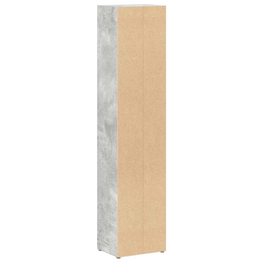 vidaXL Armoires à CD 2 pcs, Meuble de Rangement avec Compartiment, Armoire de Bureau Chambre Maison Intérieur, Gris Béton Bois d’Ingénierie