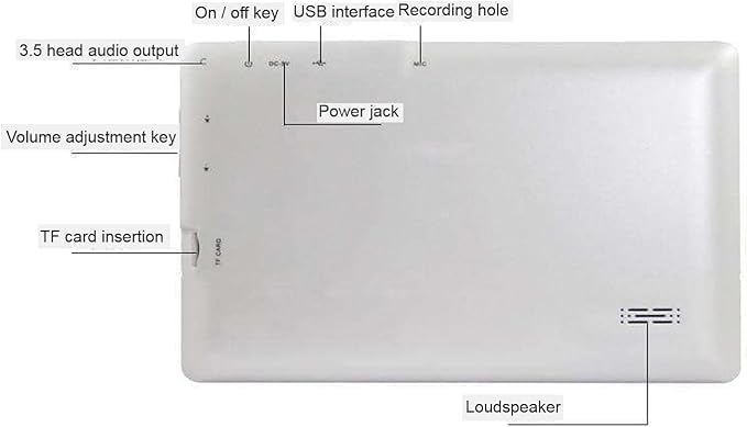 Miniatura 7 de Tabletas Android 2025 de 7 pulgadas 1 GB + 8 GB Tablets PC, procesador de cuatro núcleos con pestaña de cámara doble, tableta de batería de 3000