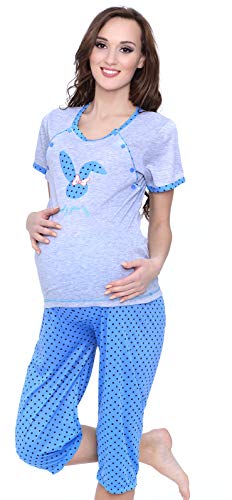 Mija Arts - Pijama entero - para mujer azul XX-Large
