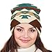 Fashion Warm Beanie Slouchy Knit, Classic Skull Cap, Cuffed Plain Hat, Oversized Knit Cap for Men and Women Ethnic Indiana Southwest Western Tribal Aztec Green