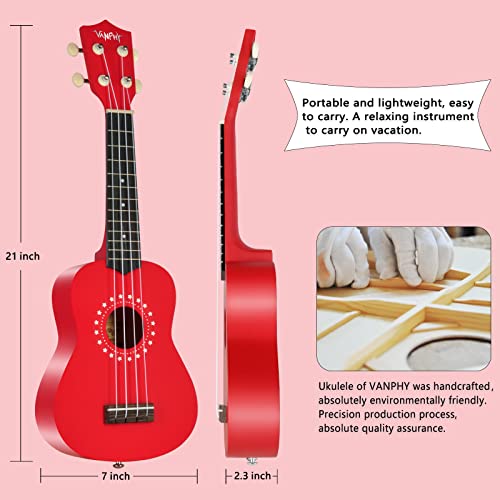 VANPHY Ukulélé soprano 53,3 cm pour débutant avec kit de démarrage, sac à dos, corde en nylon, chiffon de nettoyage… - Les Beatles, Paul McCartney, John Lennon, RIngo Starr, George Harrison VANPHY Ukulélé soprano 53,3 cm pour débutant avec kit de démarrage, sac à dos, corde en nylon, chiffon de nettoyage… – Image 6