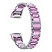 Oitom Stainless Steel Bands Compatilbe Fitbit Charge 2,Premium Stainless Steel SS Metal Replacement Watch Band Strap for Fitbit Charge 2 Smart Fitness Watch (Colorful Rainbow)