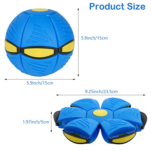 Adiwo Flying Saucer Ball Hundespielzeug, Haustier Spielzeug Fliegende Untertasse Ball, Tragbare Fliegende Untertasse, Outdoor Dekompression Magic Ufo, Deformed Toys für Outdoor Sports Beach Games