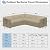 OutdoorLines Waterproof Outdoor Patio Sectional Cover - UV Resistant & Windproof V-Shaped Patio Furniture Covers for Deck, Lawn and Backyard, 420D Heavy Duty Couch Cover 89" L (on Each Side) Camel