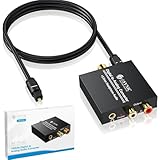 eSynic 192KHzデジタル アナログ変換器 DAC オーディオ変換器トスリンク光 同軸デジタル信号入力 RCAアナログ 3.5mmミニジャック出力 PS4 XBox HD DVDなど対応