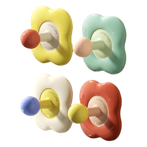 取り外し可能なフラワーフック 3 キロ容量粘着ドリル不要のバスルームキッチンホームオーガナイザー ABS 花の形のフック