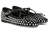 Circus NY by Sam Edelman Women's Zuri Ballet Flat Black Metal Stud 8 Medium