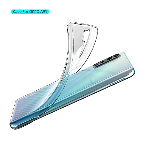 Image of JANAK RAJ 2mm Bumper Crystal Clear Back Case Cover Compatible with Oppo F15 / A91 / Reno 3 | 360 Degree Protection | Precise Cutouts | Transparent Silicone