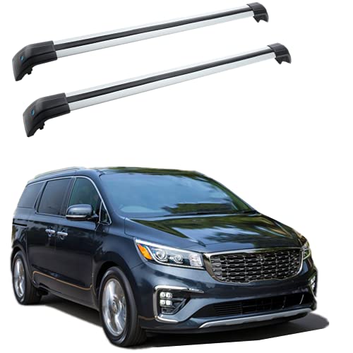 MotorFansClub Roof Rack Cross Bars Fit for Compatible with Kia Sedona 2015-2021 Crossbars Baggage Cargo Luggage Aluminum