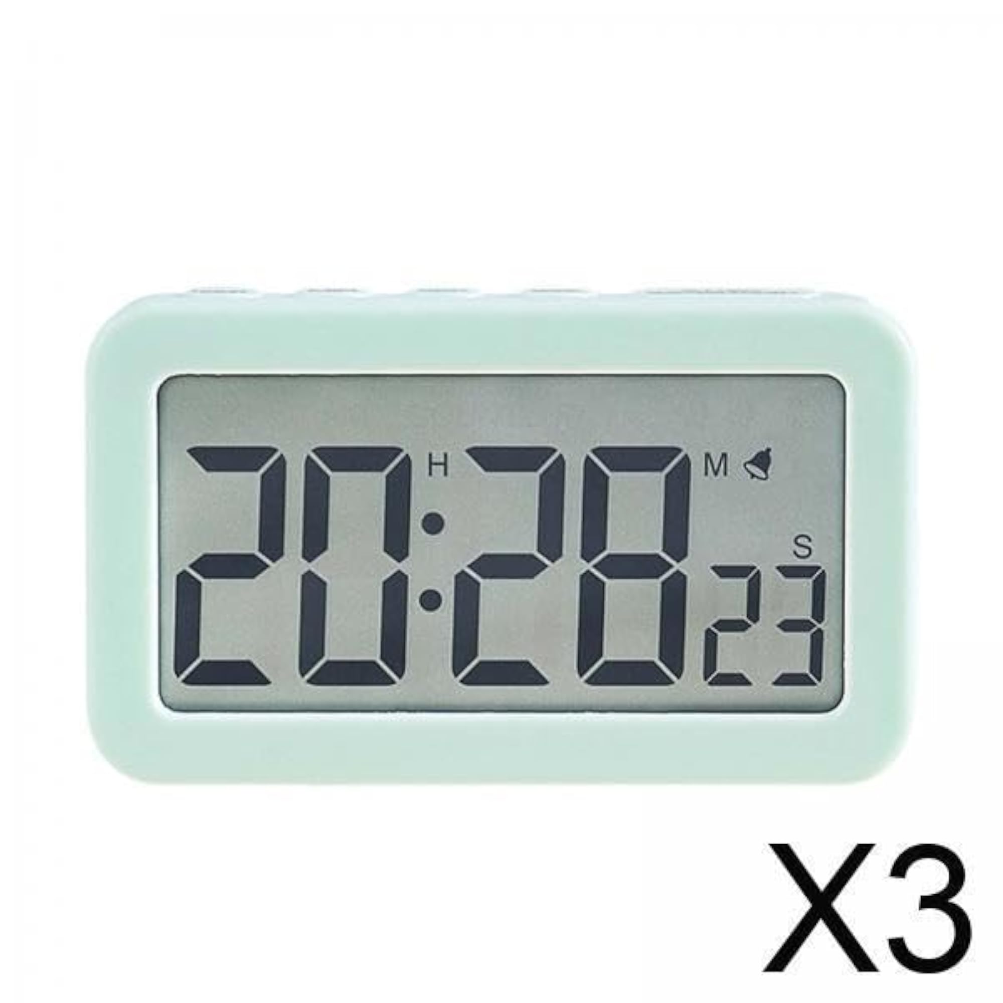 3xDigital Clock Snooze Easy Operation Desk Clocks