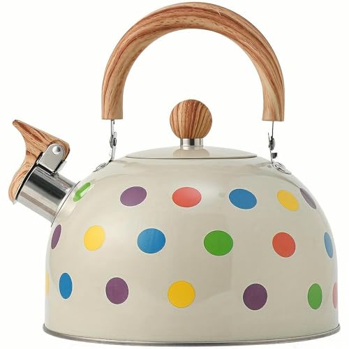 Hervidor de Agua silbante de Acero Inoxidable ZBDZSW de 101,44 oz para té, café, Duradero, no eléctrico, Utensilios de Cocina Esenciales Wave Point