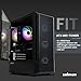 Zalman FIT Mid-Tower ATX PC Case, Includes 4 x ARGB Fans, Swing Door Tempered Glass, Supports ATX Motherboard, 325mm GPU, 360mm Radiator, USB 3.0, High Airflow RGB Gaming PC Chassis, Black