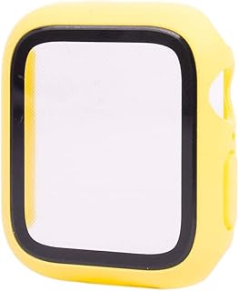 Generic Classic Ultra-Thin HD Bumper Protective Cover With Tempered Glass Screen Protector 42MM, 44MM Or 45MM - Yellow