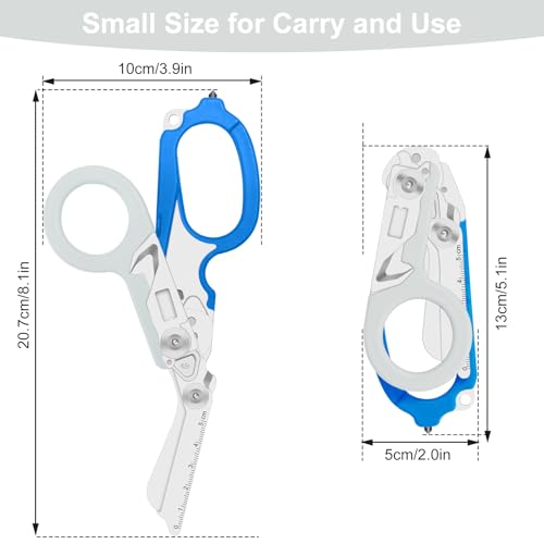 Image of 6-in-1 Heavy-Duty Emergency| trauma shears|Folding Shears| | Multifunctional Life-Saving Tool|Suitable for Emergency Rescue|Outdoor Exploration|DIY Construction and Maintenance|