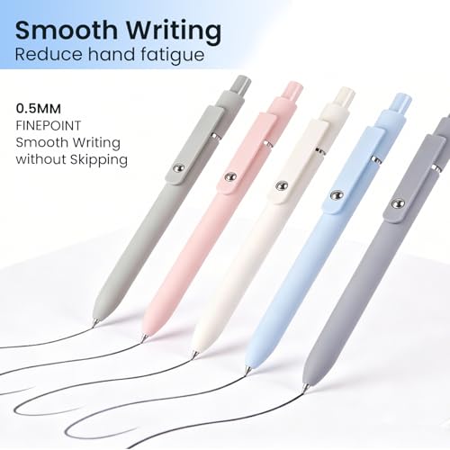 Stylos à encre gel pointe fine écriture douce pack rétractable couleur rétro