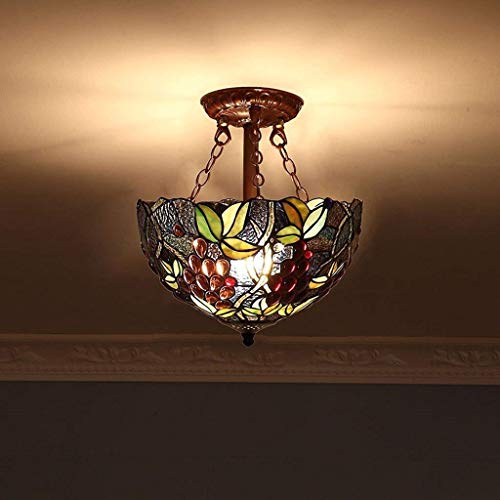 Lustre de Plafond E27 en Vitrail Rompez la Monotonie de Vos Couloirs