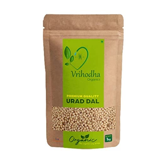 Organics - Urad Dal | Premium White Urad Whole | Certified Organic Urad Dal (Pack of 1Kg)