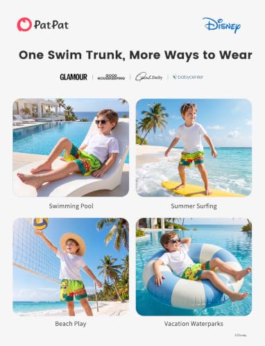 Image of Disney Stitch Spiderman Star Wars Cars Toy Story Mickey Boy Swim Trunks UPF50+Swim Shorts Compression Liner & Quick-Dry 6M-9Y
