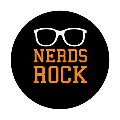 Nerd Saying IT Geek Nerds Rock PopSockets Swappable PopGrip, Black - Image 3