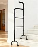 Stair Climbing Assist Cane & Elderly Stair Lift Assist - 13-Level Adjustable Height with Anti-Slip Handle & Stabilizing Feet, 300lbs Capacity for Seniors, Standard Steps