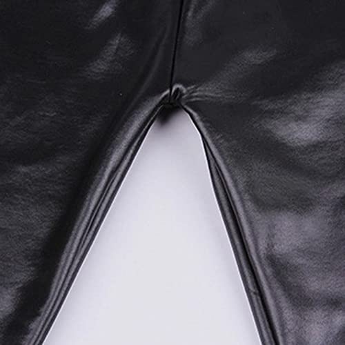 Little Girls Leggings Faux Leather Stretchy Tights Full Length Pants Soft Elastic Waist Pencil Pants Trousers4