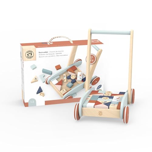 Speedy Monkey Trotteur avec Blocs de Construction et système de freinage pour Plus de sécurité 34,9 x 24,9 x 40 cm Multicolore Jouet en Bois pour Enfants Détails...