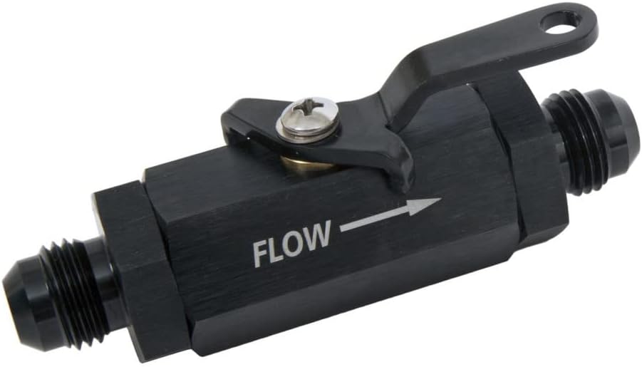 Russell Performance Shutoff Valve | -6 AN Male | Black Finish | 650633