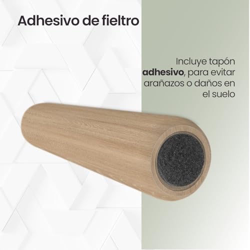 Patas de madera cilíndricas Homey de 25 cm: transforma tu dormitorio con un estilo natural 7