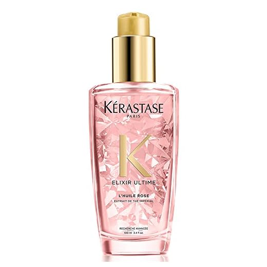 Kérastase Óleo Elixir Ultime L'Huile Rose, Todos os tipos de cabelos, Nutrição, brilho, Mix de 4 Óleos Preciosos, 100 ml