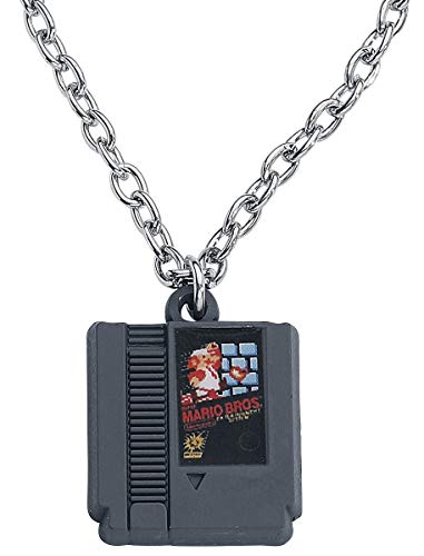 Preisvergleich Produktbild Unbekannt Super Mario Cartridge Halskette silberfarben