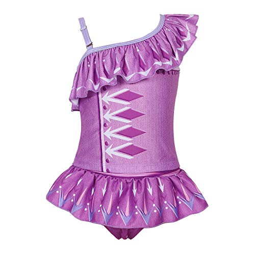 Image of Jurebecia Princess Two Piece Swimsuit for Girls Ruffle Sleeve Bathing Swimwear Baby Girls Takini 2-10 Years