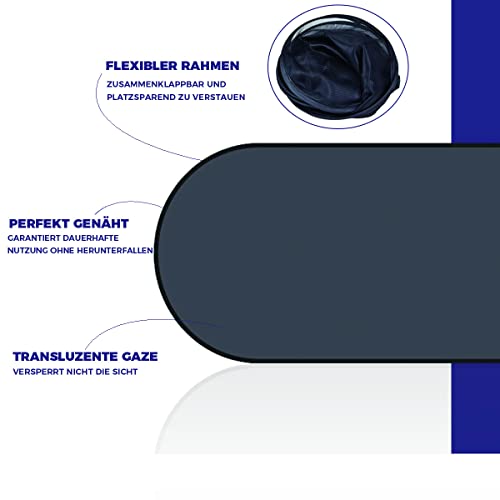 Auto-Sonnenblende mit extra 4 Saugnäpfen, UV-Schutz, Faltbare Auto-Heckscheiben-Sonnenblende, universelle Mesh-Heckscheibenblende
