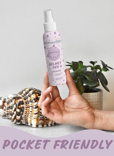 Image of Helmet Deodorizer Spray | Long-Lasting Freshness Upto 7 Days | Nano tech Spray | Eliminates Odor | Perfect for Bikers, Athletes, & Workers (Lavender, 200 ML)