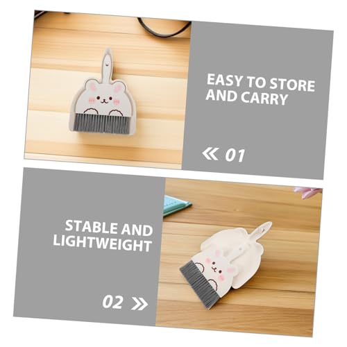 GLEAVI 4 Sets Kleiner Schreibtisch Reinigungsbesen Miniatur Handbesen Kleiner Schneebesen Besen Mini Schreibtischbesen Und – Bild 4