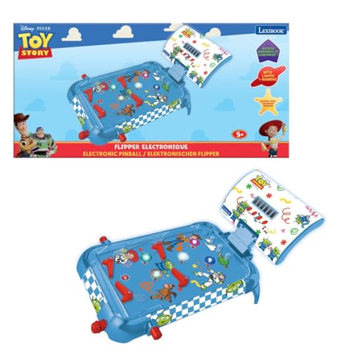 Lexibook,Toy Story, Flipper Électronique, Écran LCD avec Score numérique, Sons et lumières, 4 Flippers et 5 Bumpers, Supports réglables, Balle Incluse,...