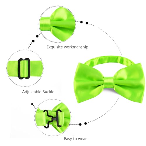 Image of Alizeal Mens Multicolored Silk Solid Cummerbund Bow Tie Set