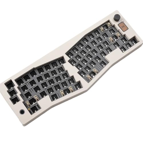 アリス人間工学トライモードワイヤレスメカニカルキーボード 68 キー分割デザインカスタマイズされた Bluetooth キーボードタイピング体験を強化(Milk coffee-Kit)