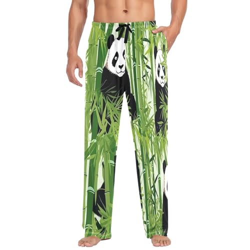 Pantalon de pyjama pour homme ajustement anti-serrage vêtement de nuit à poches S-L