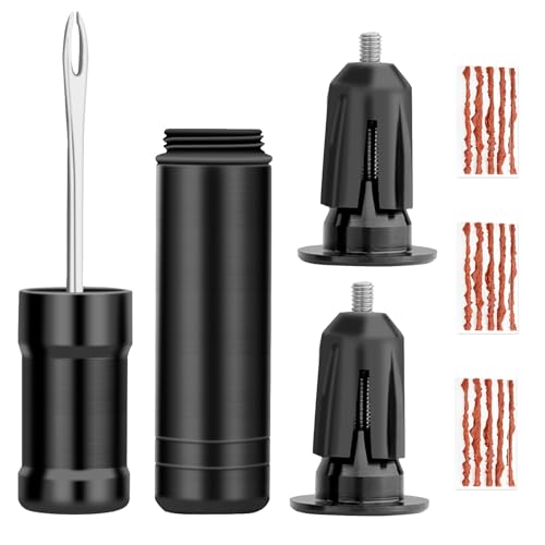 YIZWINS Kit Repara Pinchazos Bicicleta, Kit Pinchazos Bicicleta Parches Bicicleta, 15 Tiras de Tocino Kit Sin Cámara Herramienta de Inserción Reparación de Neumáticos Escariador de Horquilla