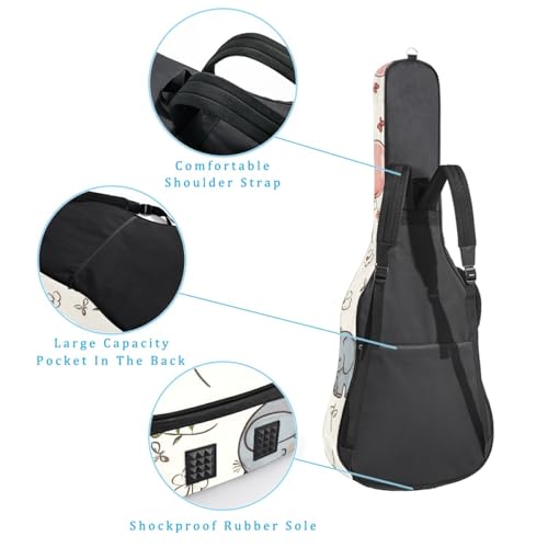 Sac à dos pour guitare basse étanche 109 cm avec poches accessoires