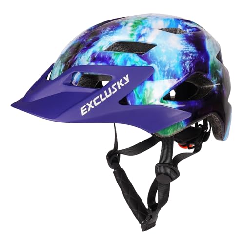 Image of Kids Helmet, Exclusky Kids Bike Helmet Adjustable Safety Lightweight Children Bicycle Helmet for Kids Skating Cycling Scooter Boys and Girls Bicycle Helmets Ages 5-8-14