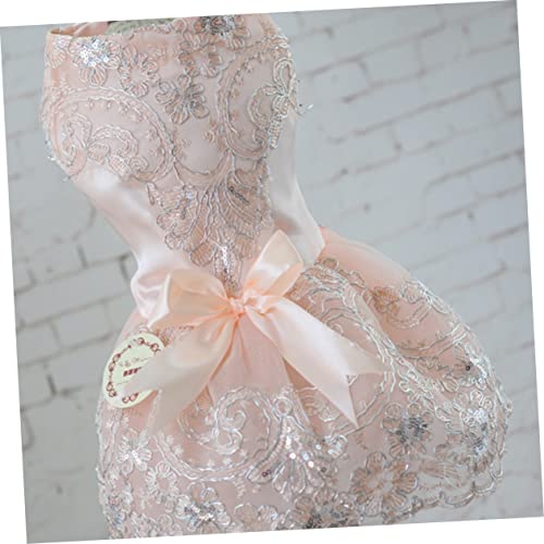 POPETPOP 2 Peças Roupas Para Animais De Estimação Vestido De Cachorro Pano Traje De Casamento Para A