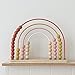 Wooden Rainbow Abacus Rainbow Addition Abacus Children's Sensory Toy, Pink